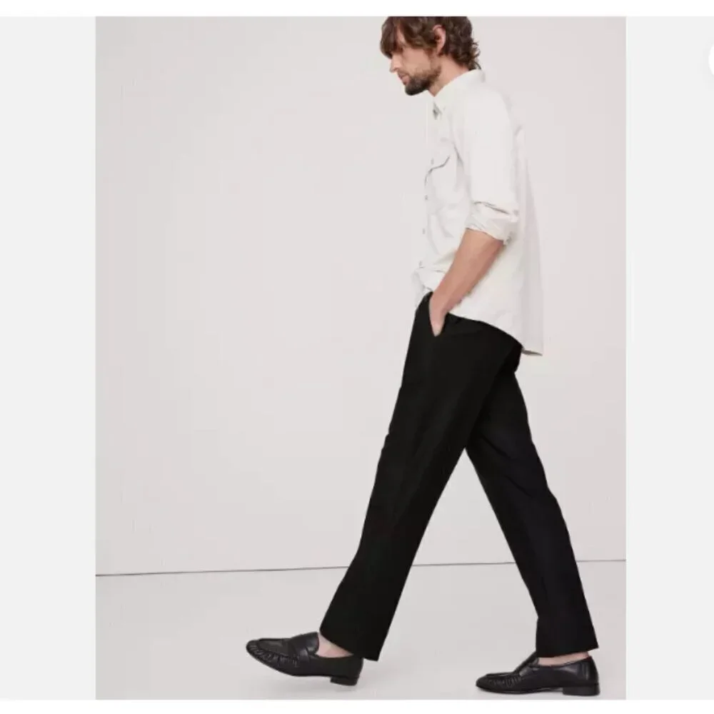 Banana Republic Mens 31x32 Black Modern Classic Plain Weave Trouser Pants RT$140